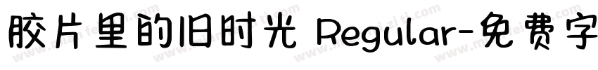 胶片里的旧时光 Regular字体转换